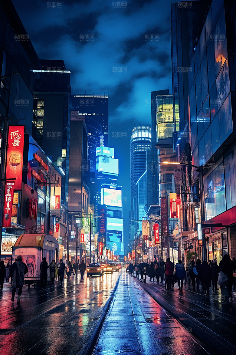 城市街景游戏原画赛博朋克素材
