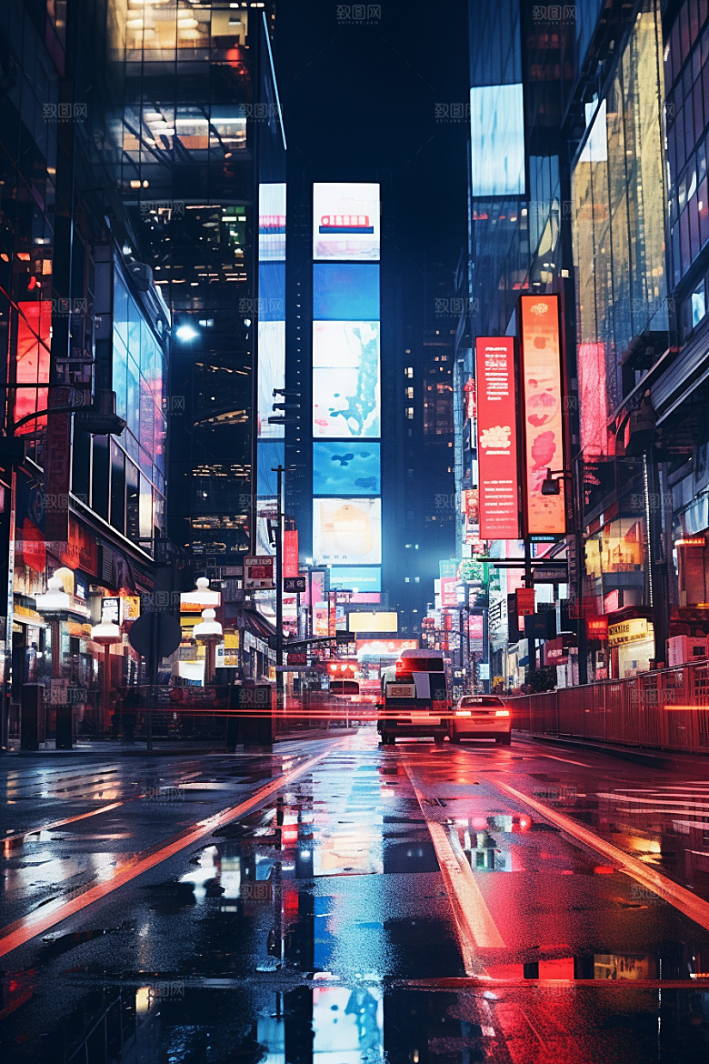 城市街景都市街道素材