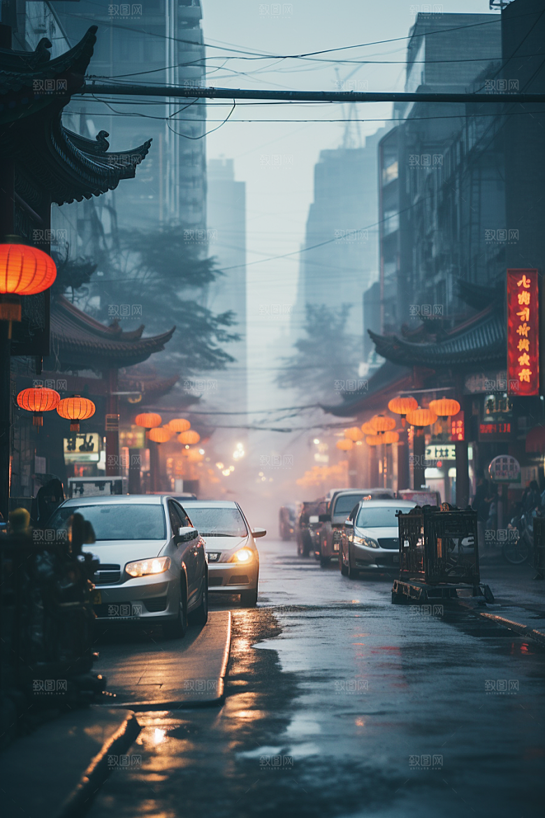 城市街景高清赛博朋克素材