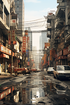 城市街景超现实街市素材