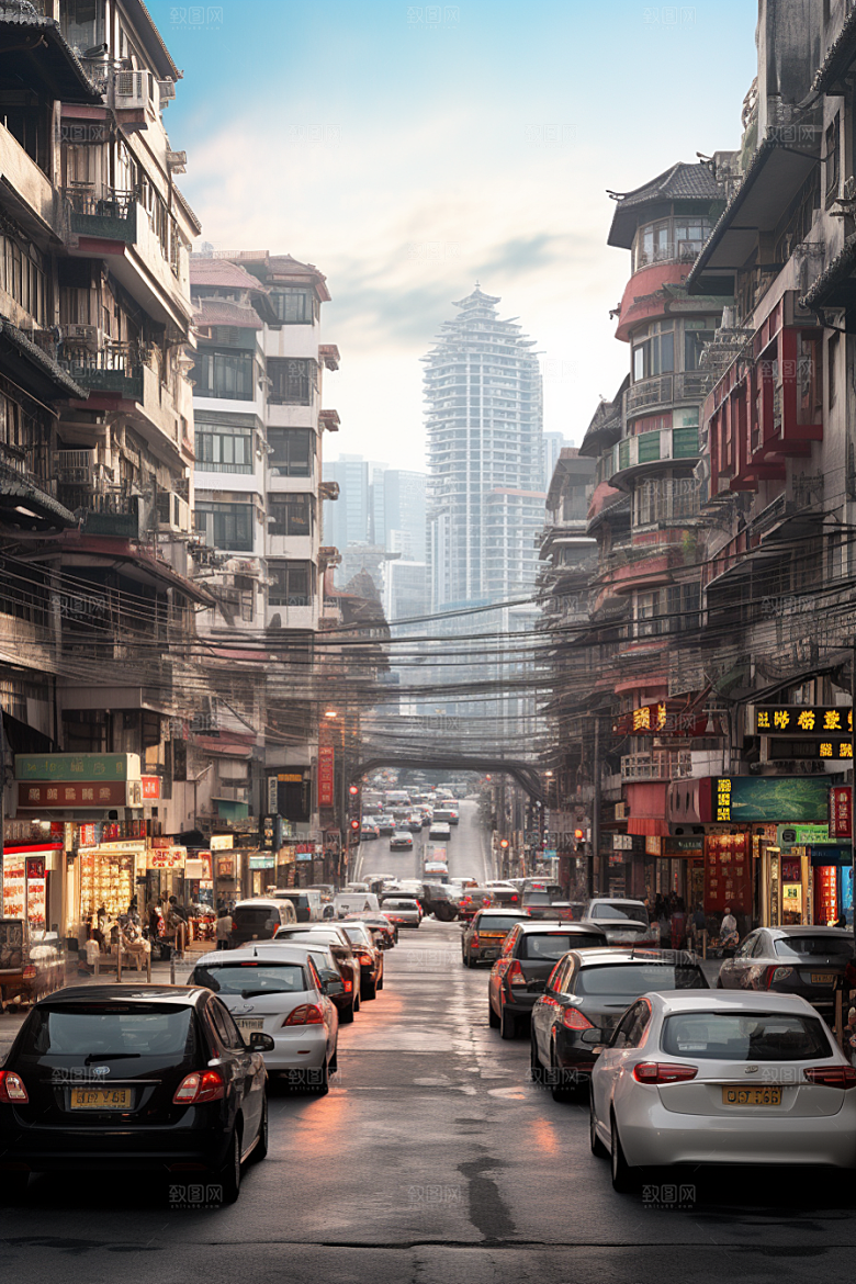 城市街景街市游戏原画素材