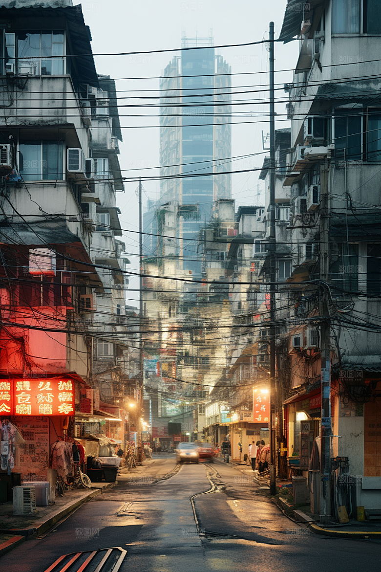 城市街景游戏原画都市素材