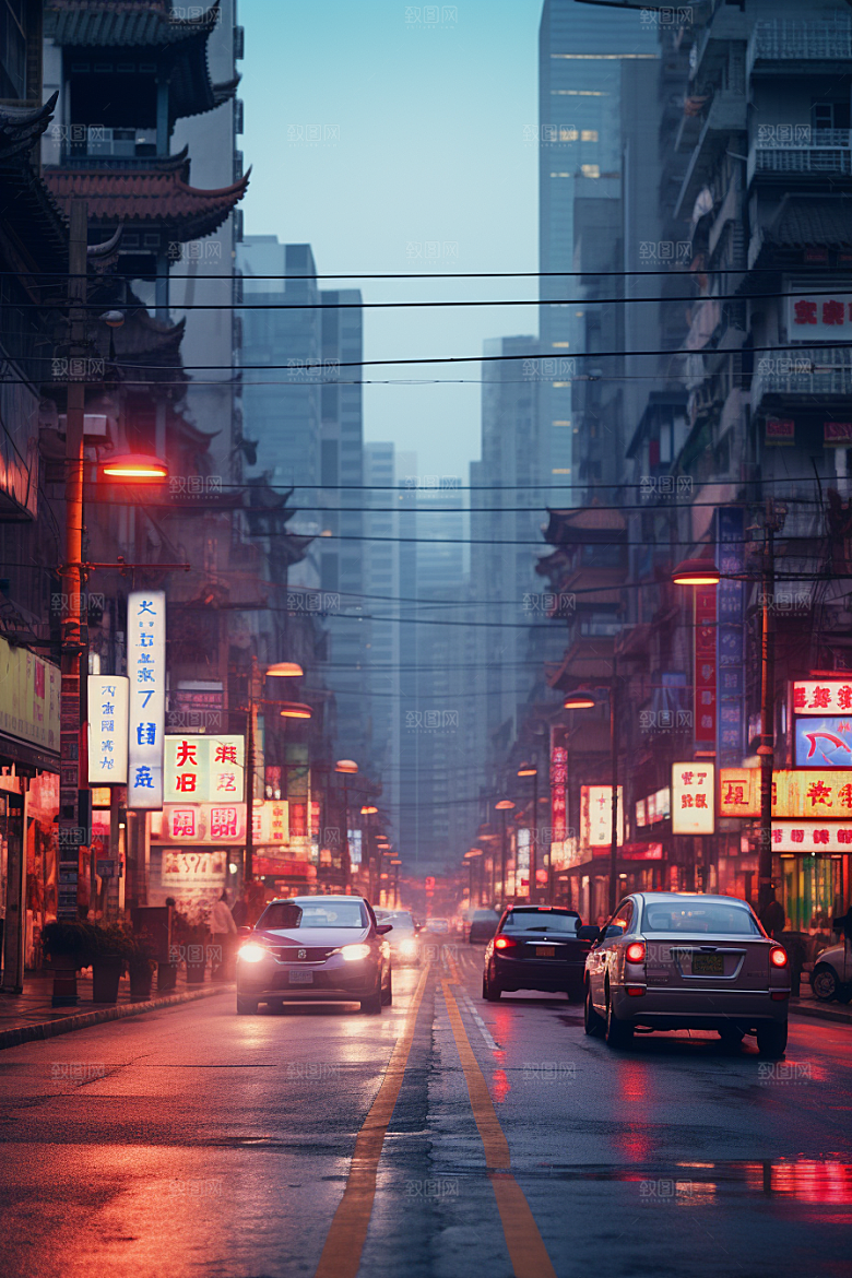 城市街景街道游戏原画素材