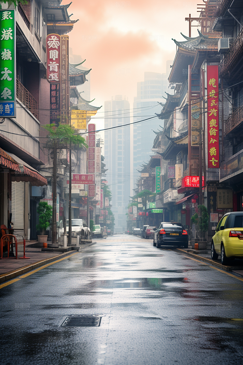 城市街景高清氛围素材