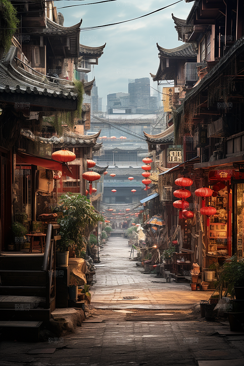 城市街景游戏原画赛博朋克素材
