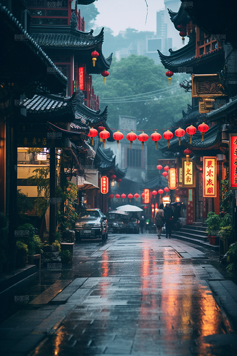 城市街景都市街道素材