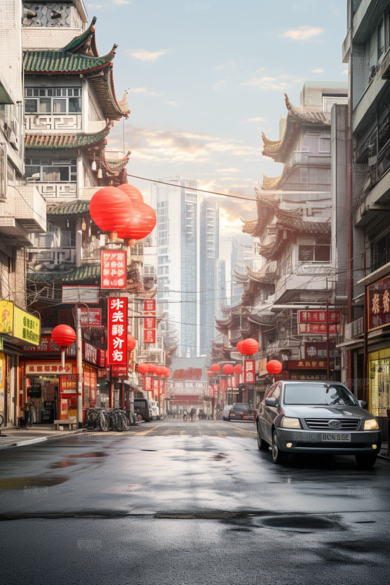 城市街景高清街道素材