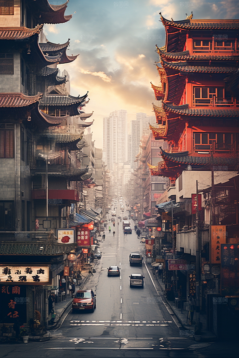 城市街景建筑高清素材