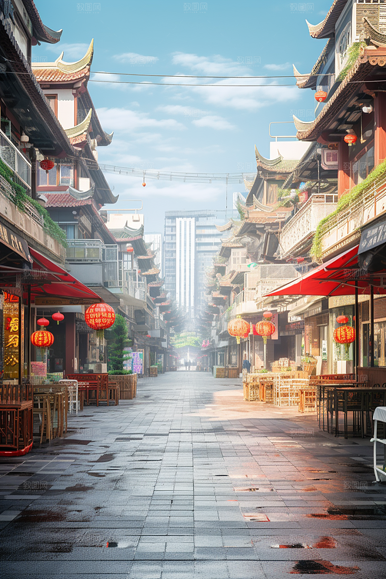 城市街景建筑街道素材