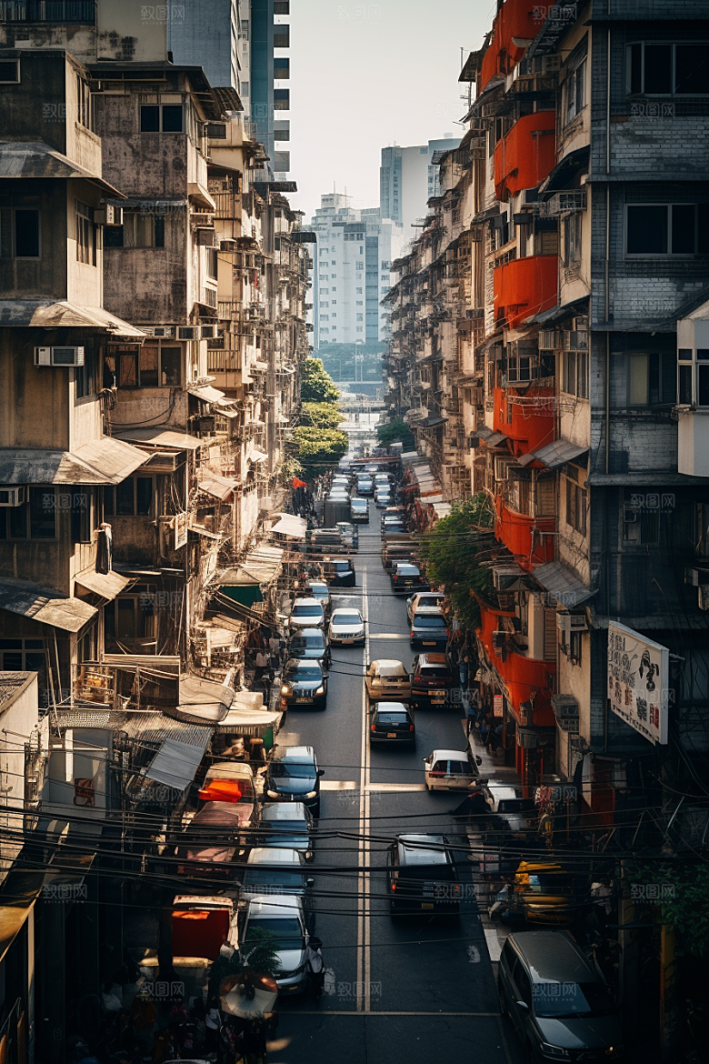 城市街景高清氛围素材