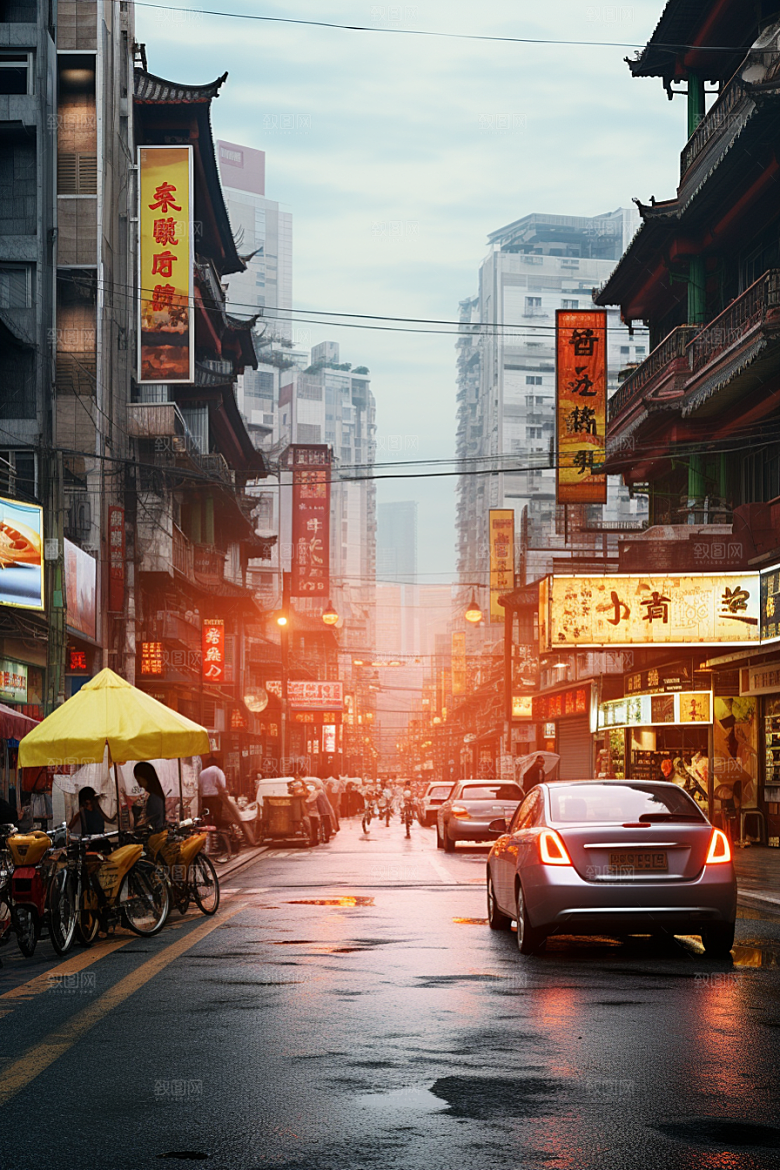 城市街景街道建筑素材