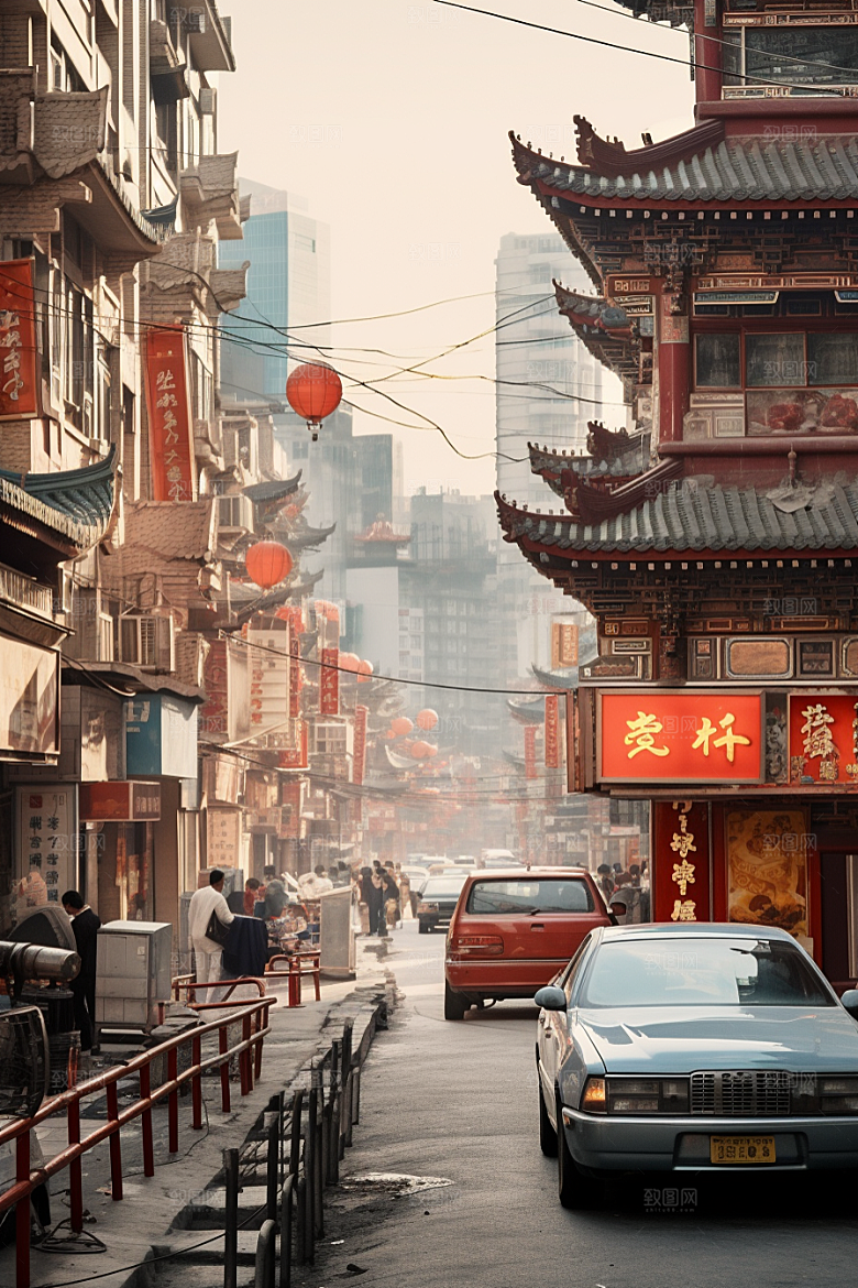 城市街景氛围高清素材