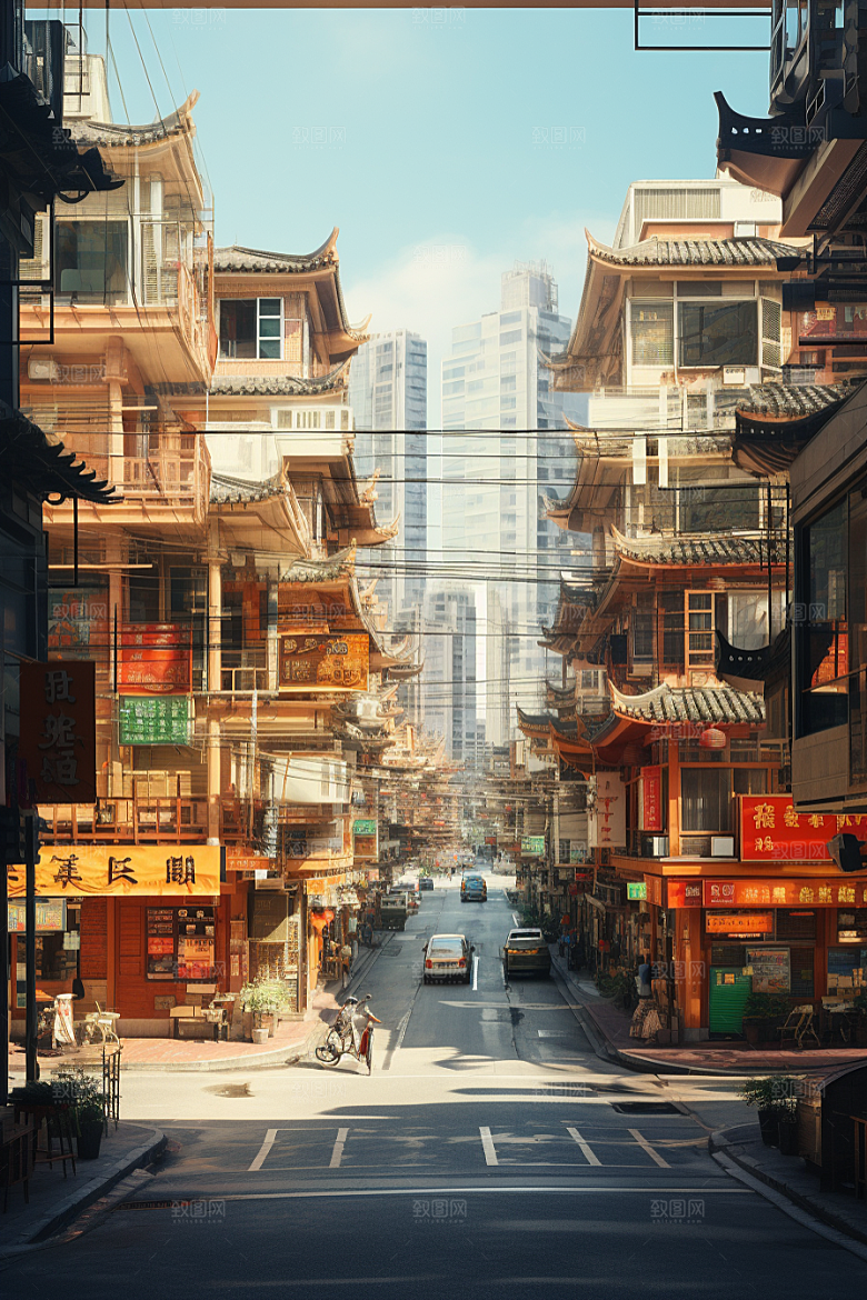 城市街景高清超现实素材