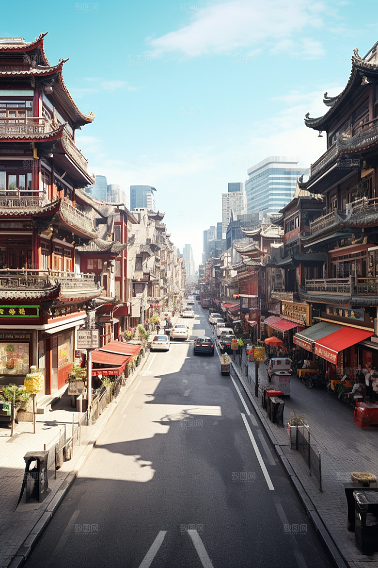 城市街景高清街道素材
