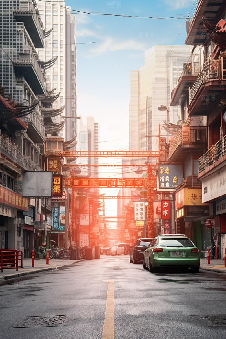 城市街景都市赛博朋克素材