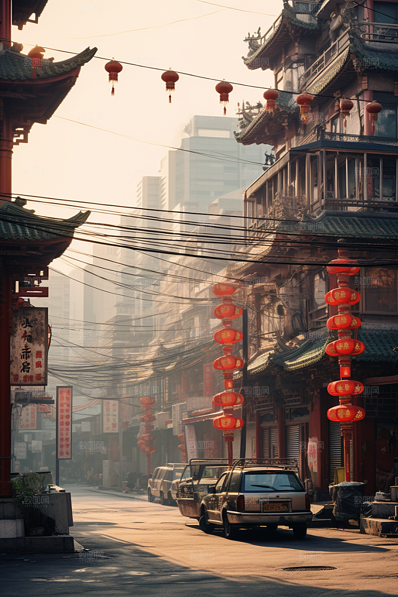 城市街景建筑赛博朋克素材