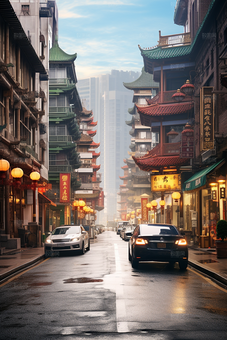城市街景街市赛博朋克素材