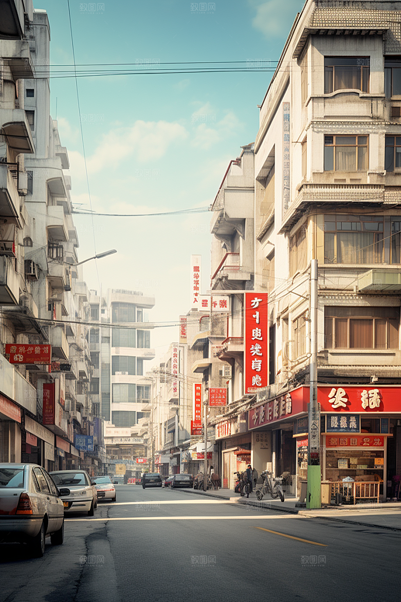 城市街景街道游戏原画素材