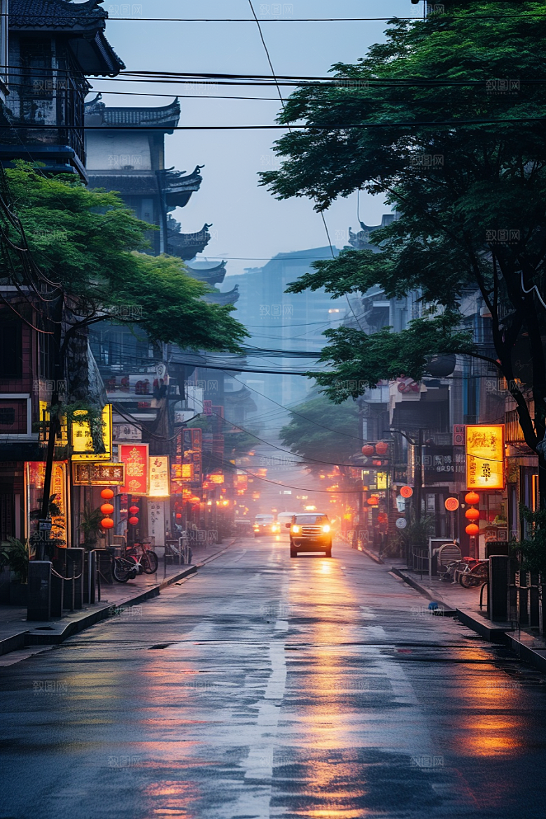 城市街景游戏原画街市素材