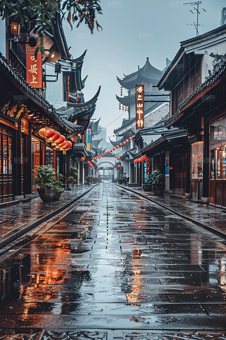 城市街景赛博朋克氛围素材