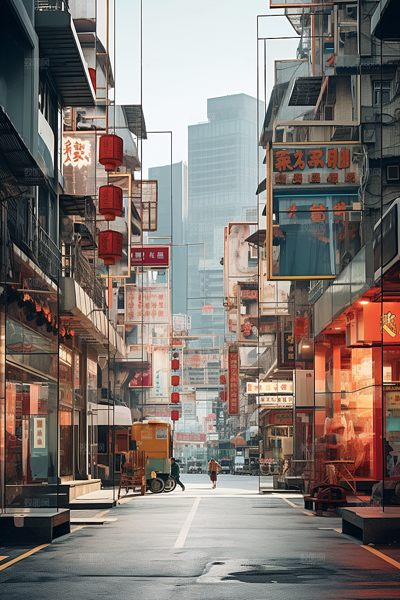 城市街景超现实建筑素材