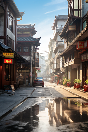 城市街景建筑超现实素材