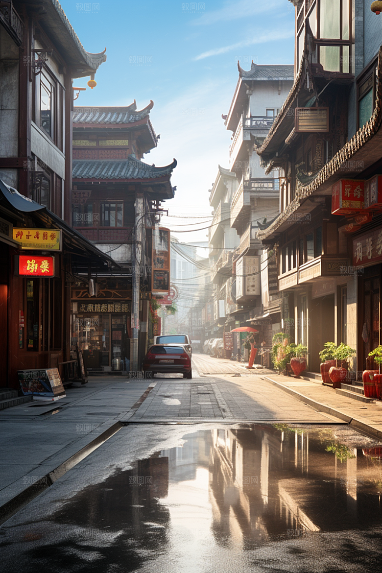 城市街景建筑超现实素材