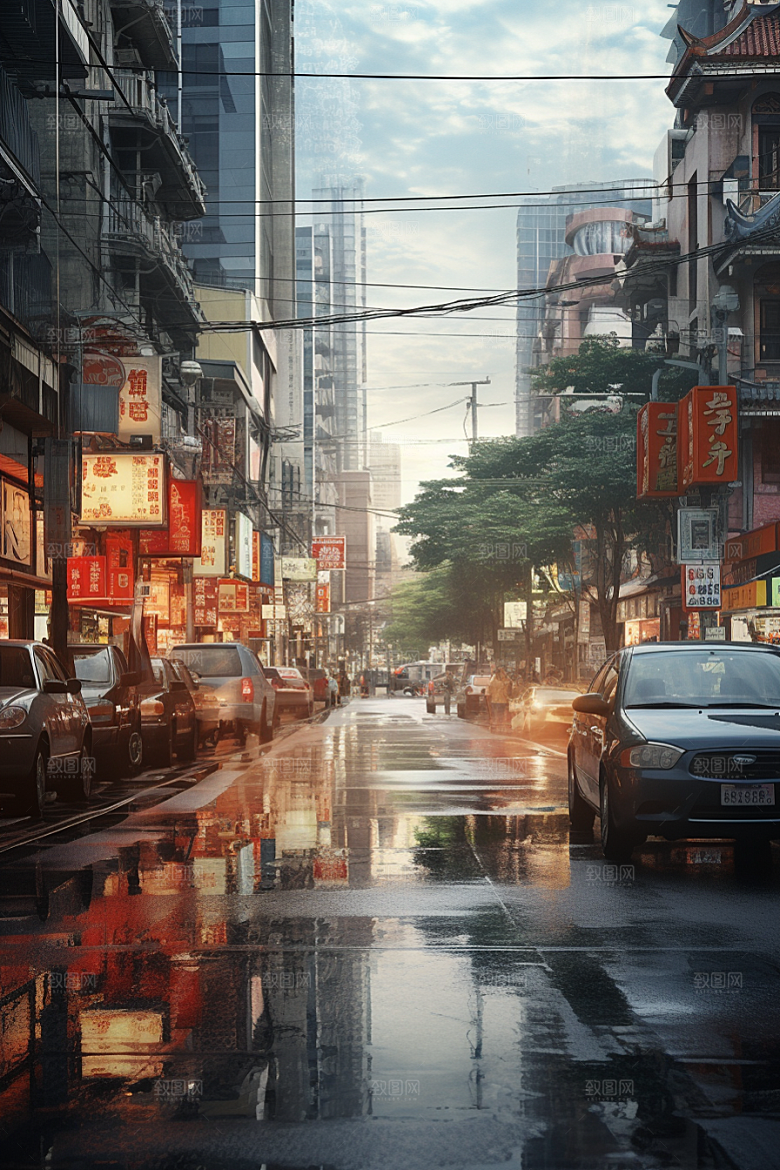 城市街景建筑高清素材