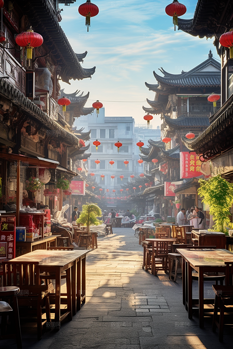 城市街景赛博朋克氛围素材
