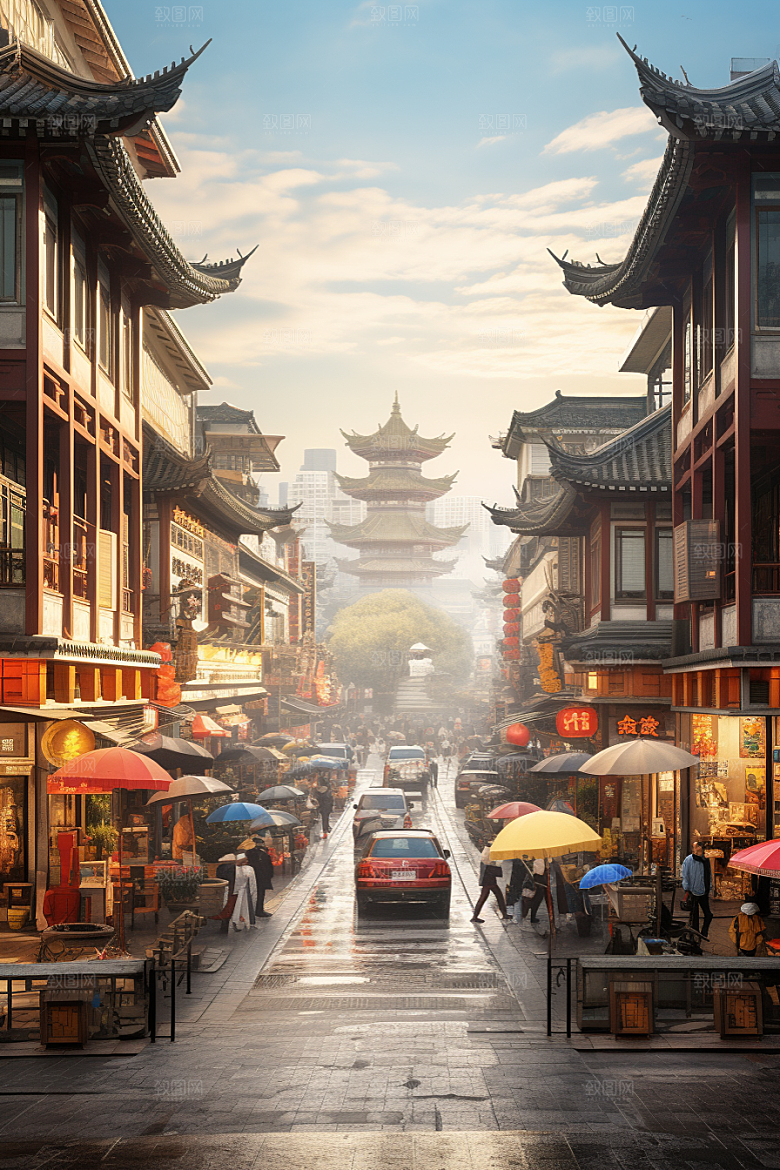 城市街景氛围赛博朋克素材