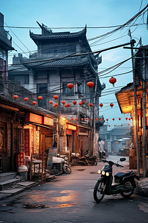 城市街景街道赛博朋克素材