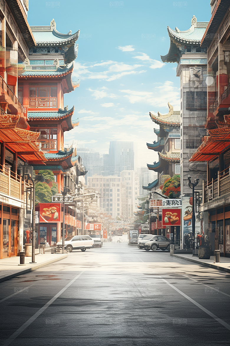 城市街景都市游戏原画素材