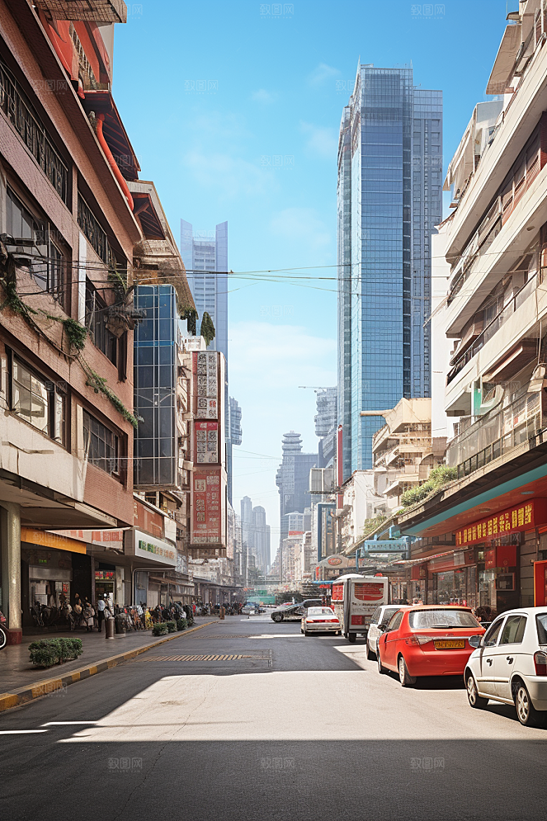 城市街景都市赛博朋克素材
