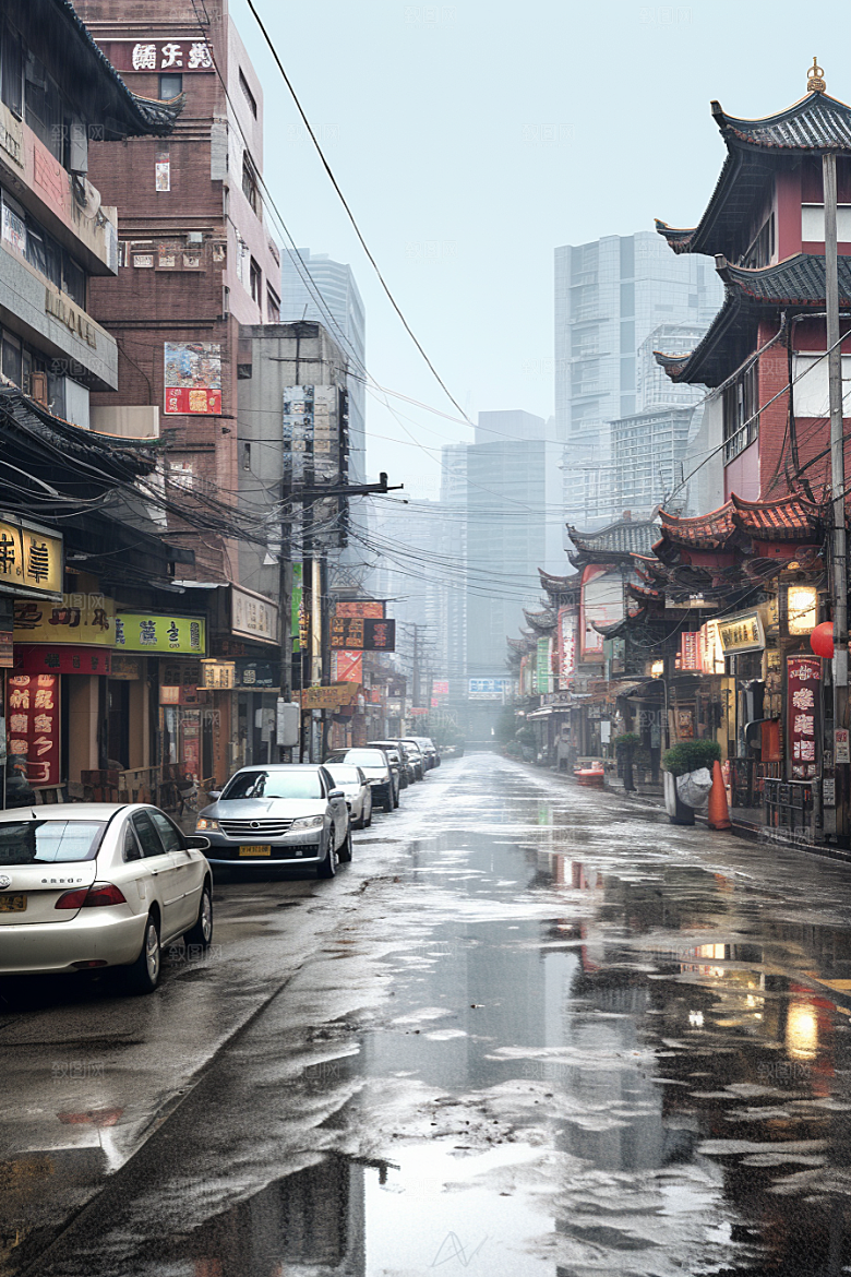 城市街景都市街道素材