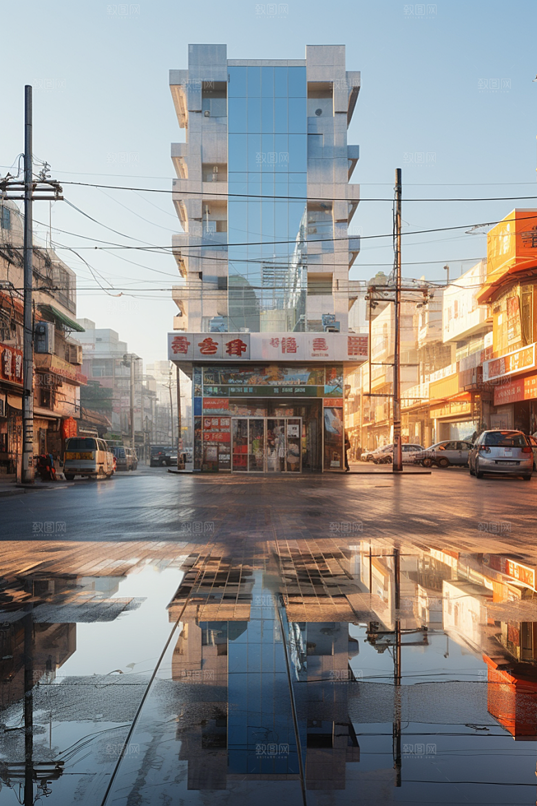 城市街景都市氛围素材