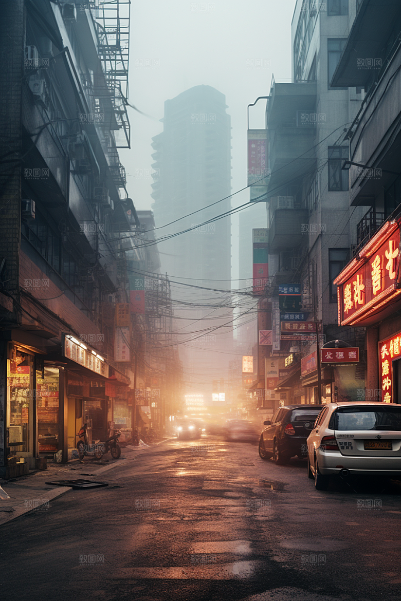城市街景高清游戏原画素材