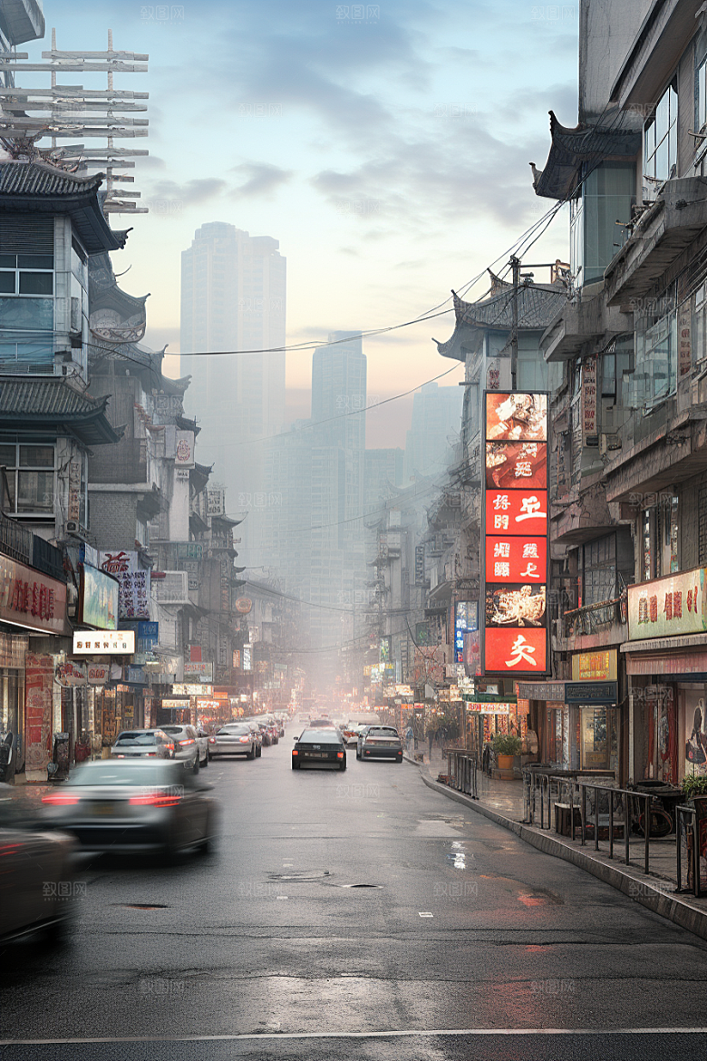 城市街景建筑游戏原画素材