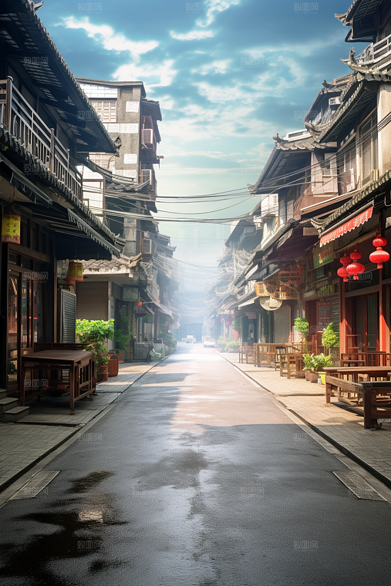 城市街景街道氛围素材