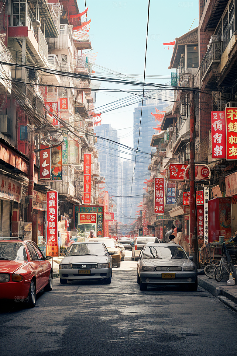 城市街景高清赛博朋克素材