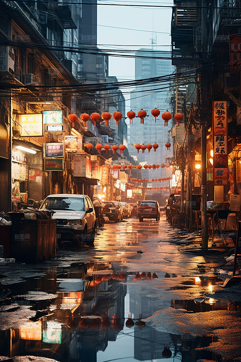 城市街景建筑游戏原画素材