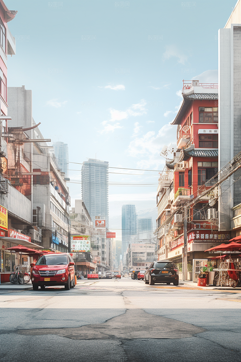 城市街景街道高清素材