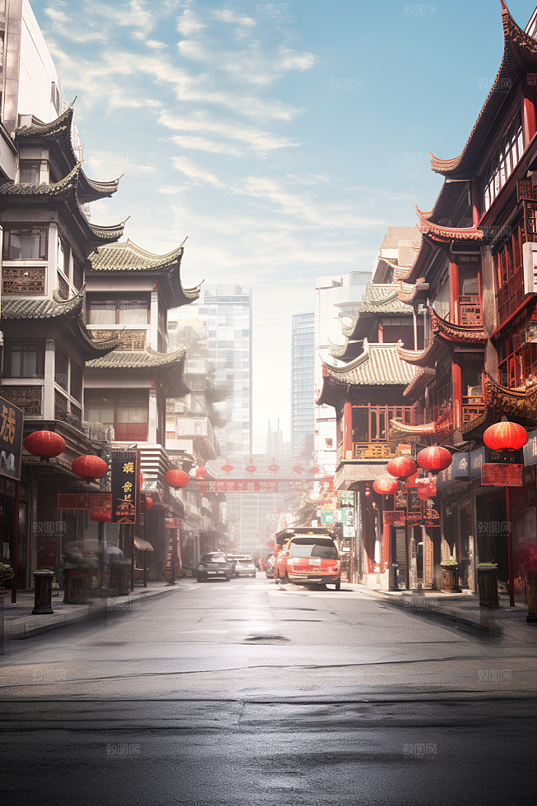 城市街景街道建筑素材