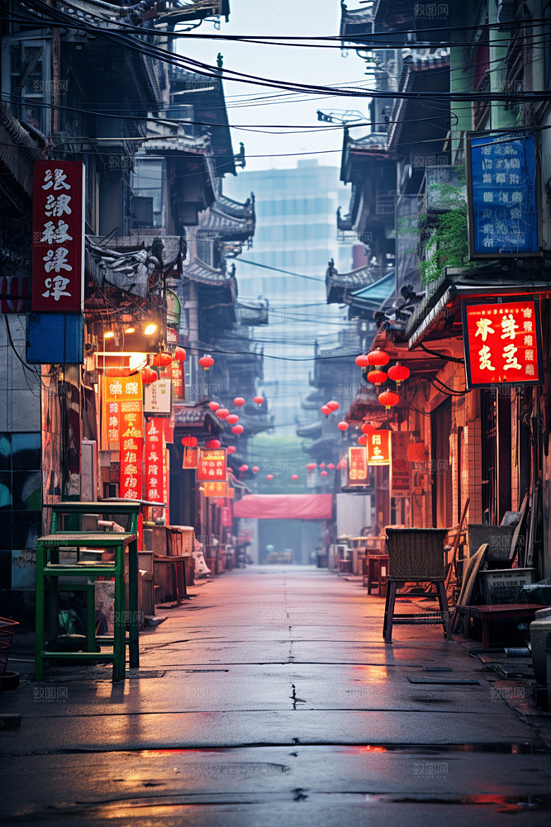 城市街景建筑氛围素材