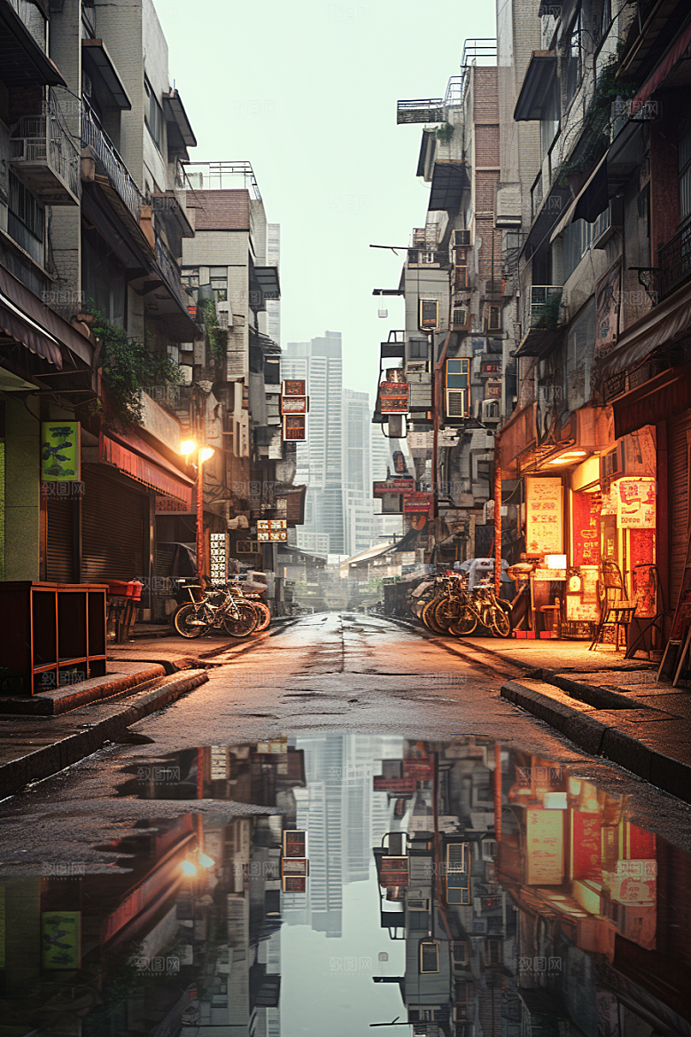 城市街景高清赛博朋克素材