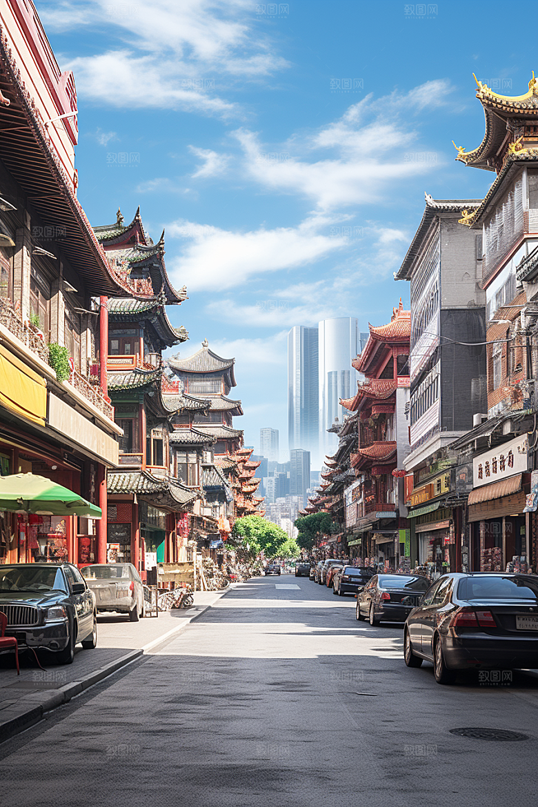 城市街景游戏原画氛围素材