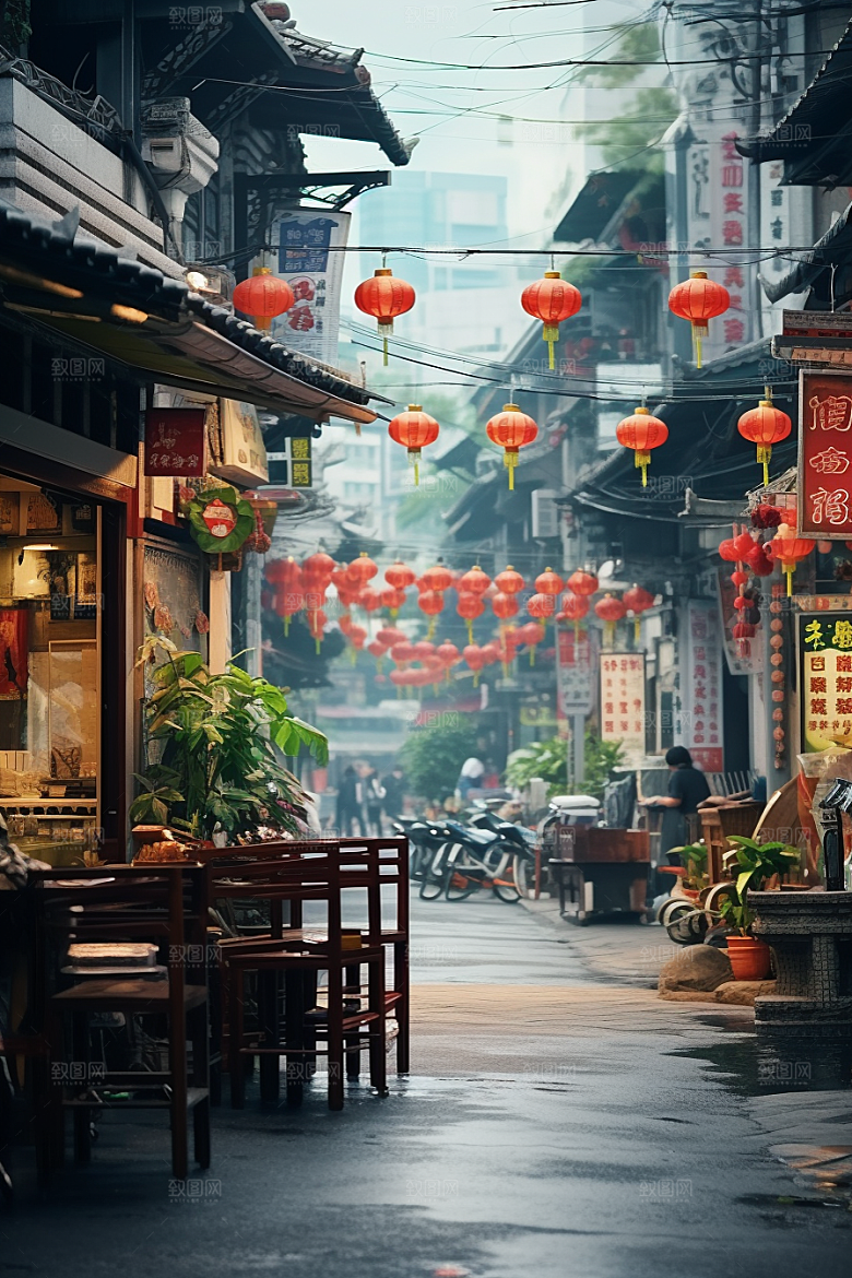 城市街景赛博朋克超现实素材