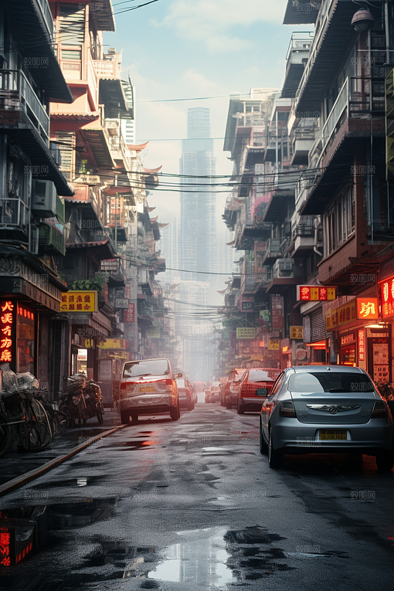 城市街景高清游戏原画素材