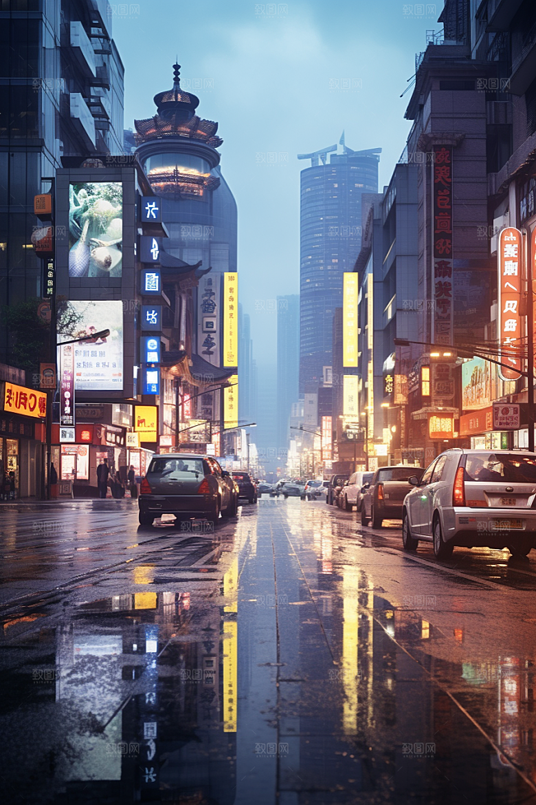 城市街景都市高清素材