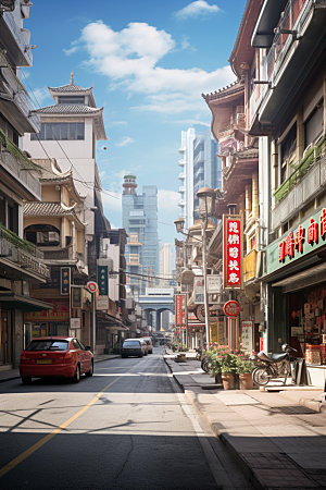 城市街景高清超现实素材