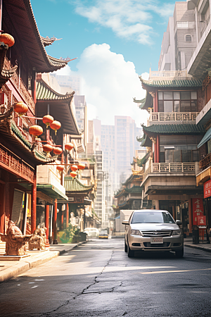 城市街景街市高清素材